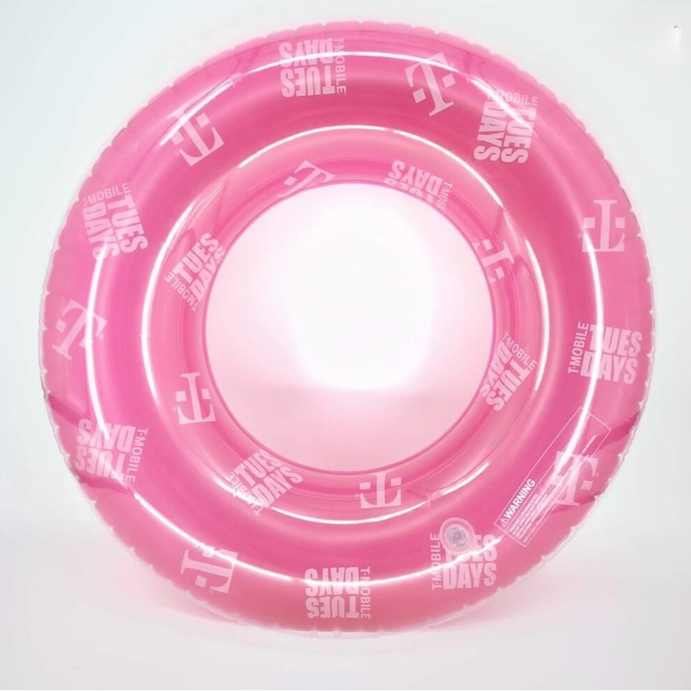 T-Mobile Logo Pink Inflatable Pool Float Tube - Picture 2 of 7